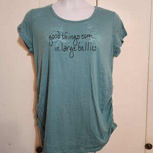 XL Motherhood Maternity Good Things Come in Large Bellies Burnout Textured Top